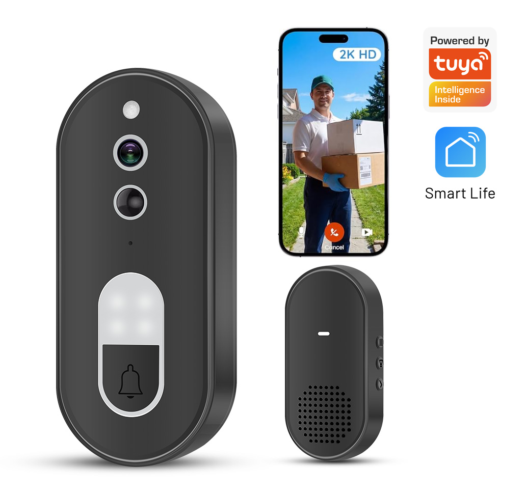Smart Home Cctv - Campanello Video WiFi Wireless Tuya 1080P