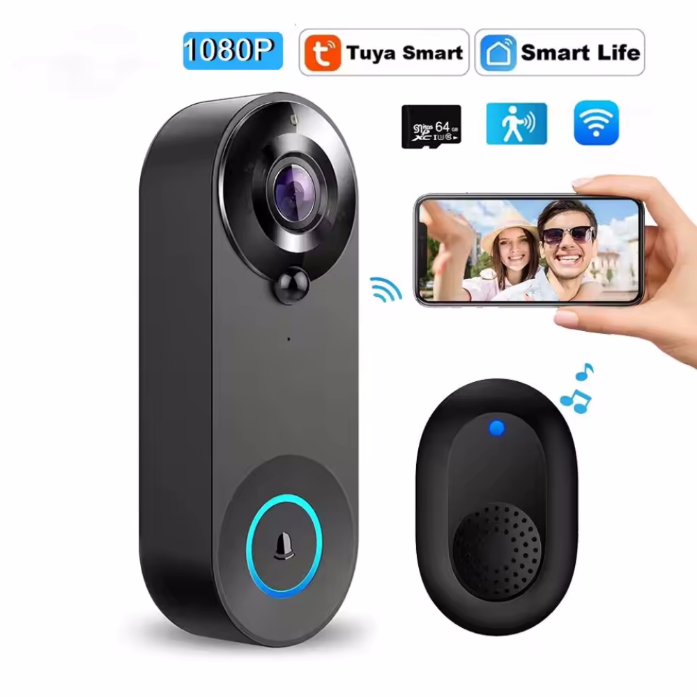Smart Home Cctv - Tuya 1080P Wireless WIFI Campanello Videocitofono
