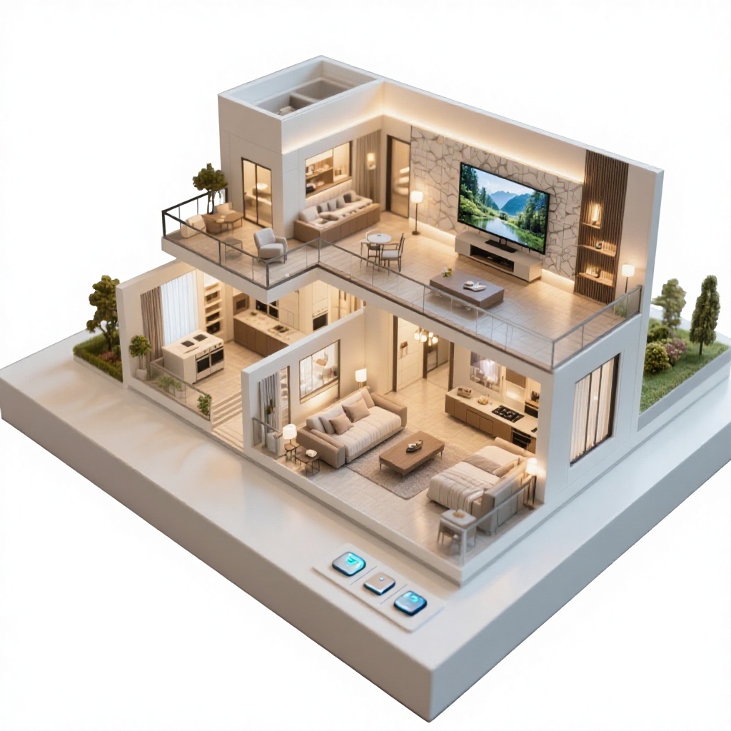 Smart Home Floor Plan - Dimostrazione del Modello di Casa Intelligente