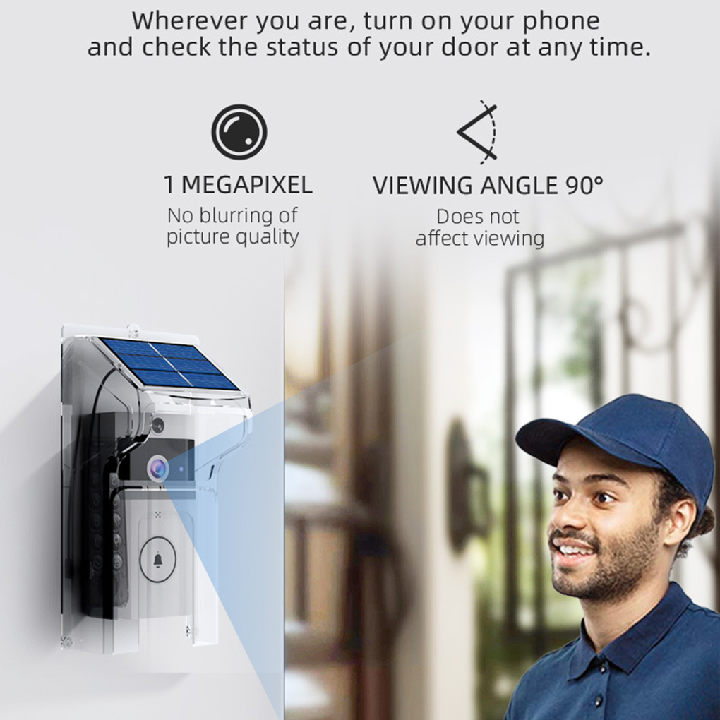 Smart Home Cctv - Wifivisual Campanello per campanello Telecamera Ricarica