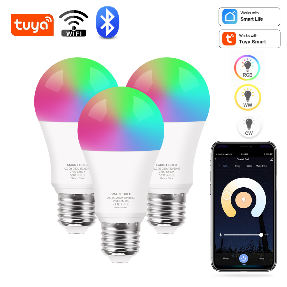 Smart Home Diy - Tuya Wifi/Bluetooth Lampadina Intelligente Alexa Lampada