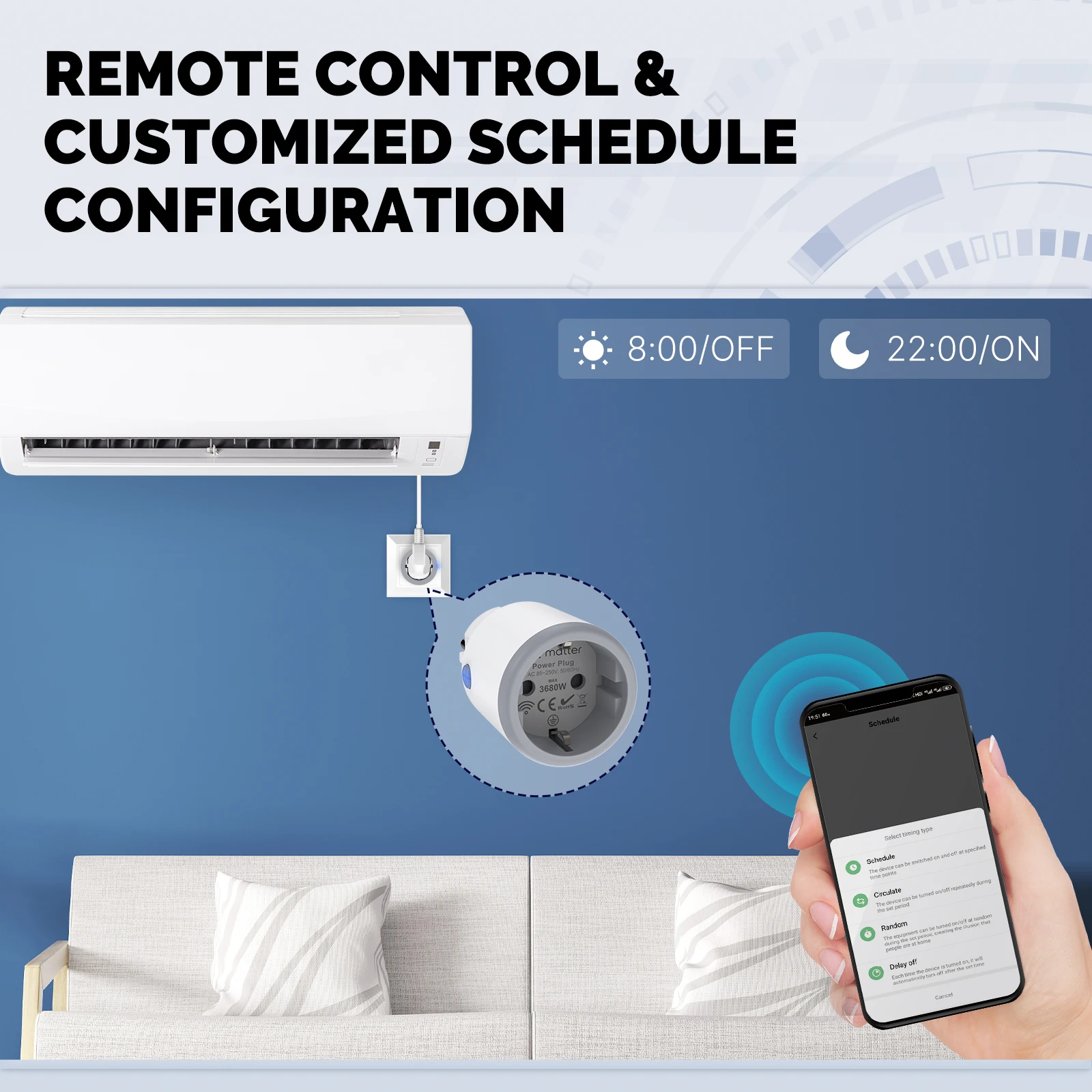MOES Smart EU/US/UK Plug Matte - Smart Home Living Room recensione e prezzo