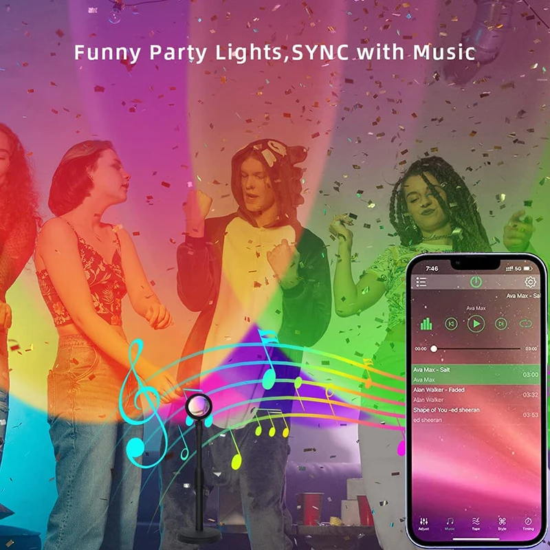 Smart LED Sunset Lamp Colorful - Smart Home Room recensione e prezzo