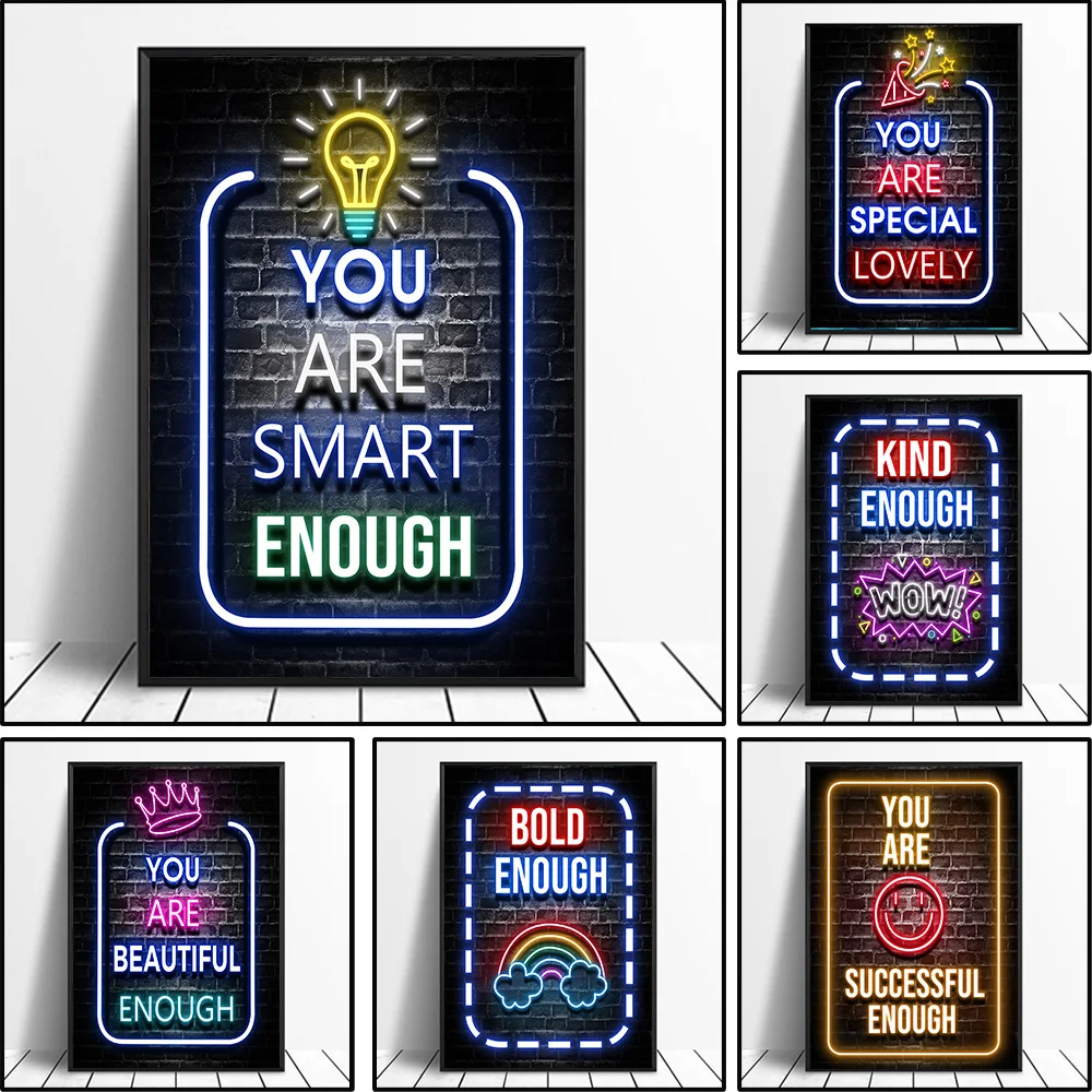 Neon Motivation Quotes poster  - Smart Home Quotes recensione e prezzo
