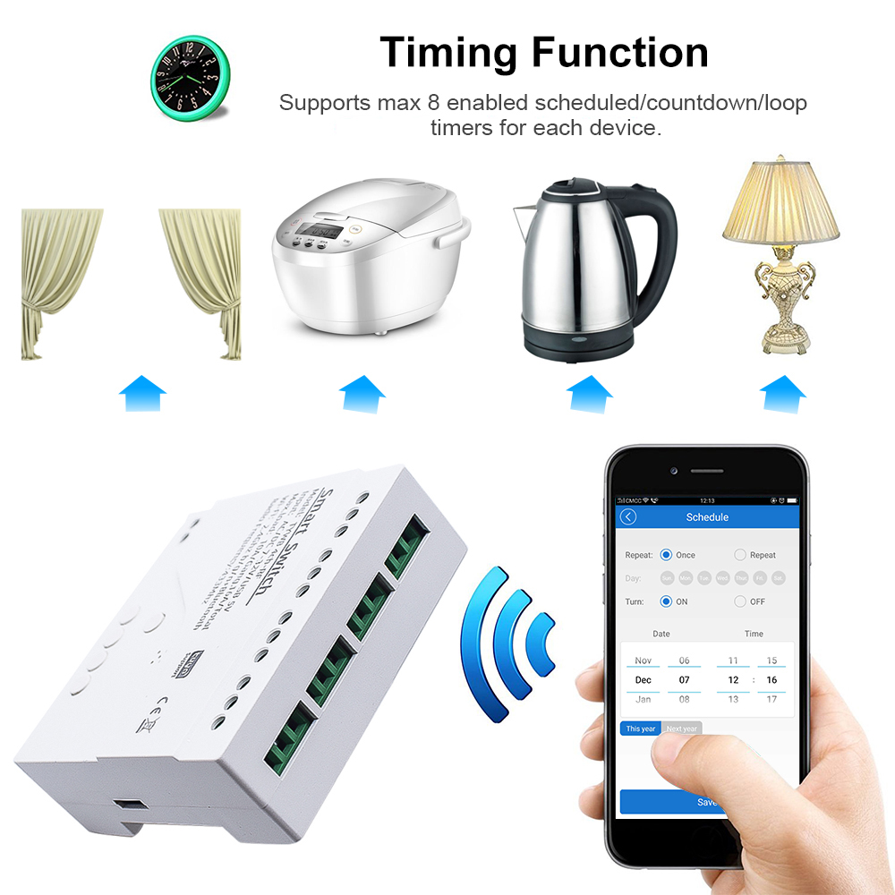 Wifi Smart Light Switch 4CH Md - Smart Home Diy recensione e prezzo