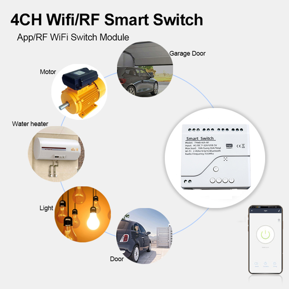 Wifi Smart Light Switch 4CH Md - Smart Home Diy recensione e prezzo