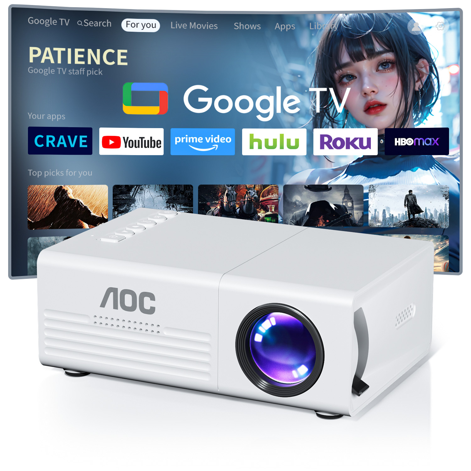 Mini Proiettore AOC TFT LCD co - Smart Home Midea recensione e prezzo