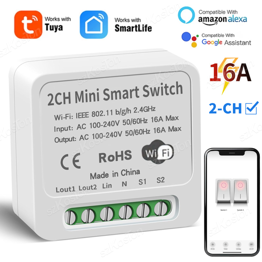 16A Tuya WiFi Modulo Smart Swi - Smart Home Google recensione e prezzo