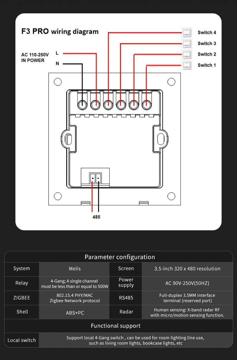 F3 Pro Interruttore Intelligen - Smart Home Control Panel recensione e prezzo