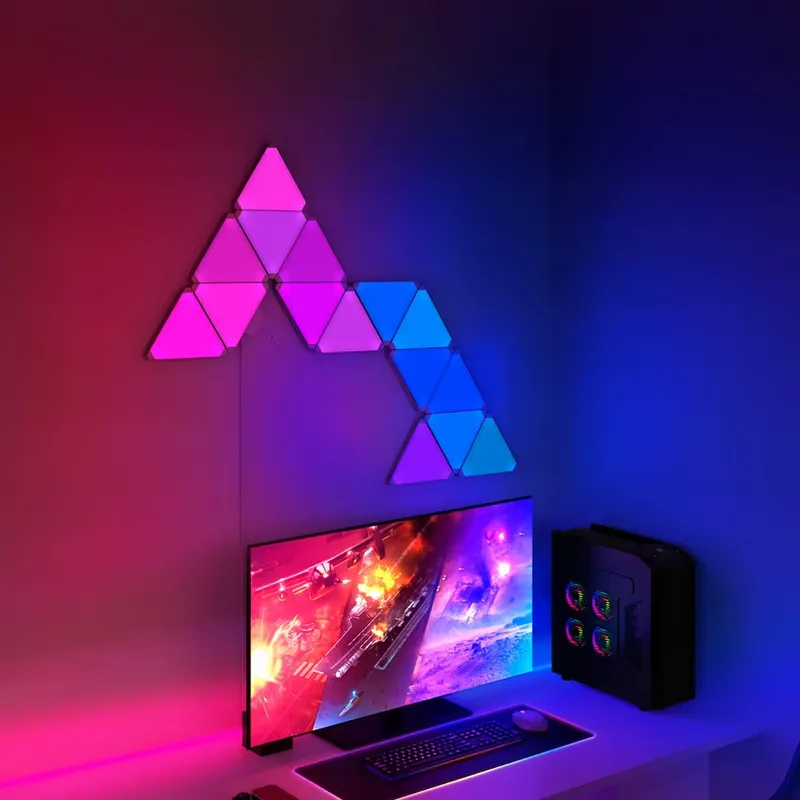 Luci LED triangolari Banqcn pe - Smart Home Google recensione e prezzo