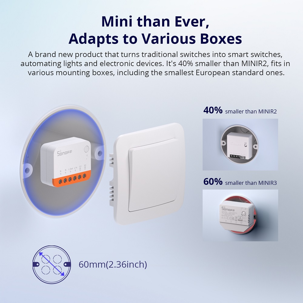 Sonoff Mini R4 Extreme Interru - Smart Home Google recensione e prezzo
