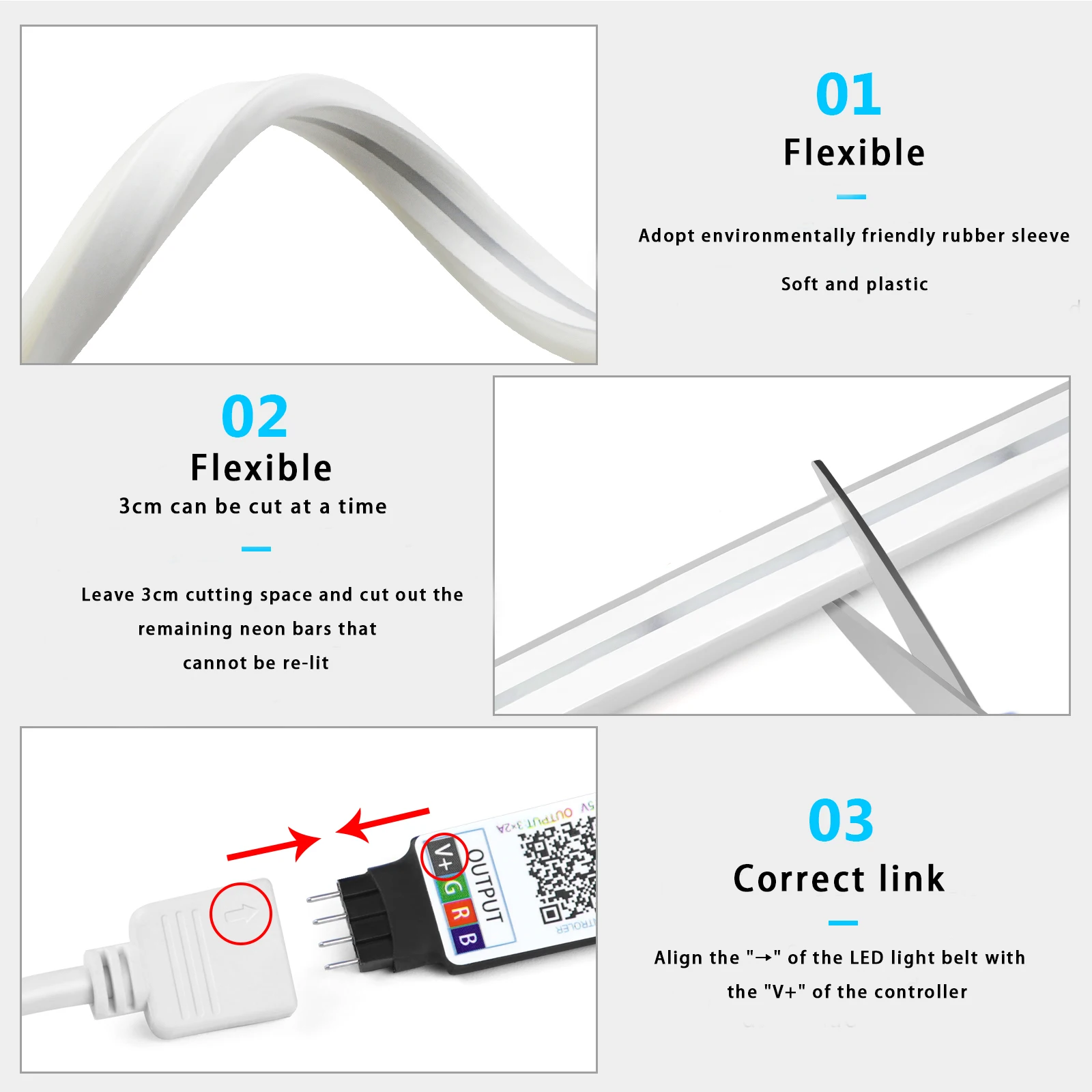 1-5m RGB LED Neon Strip Light  - Smart Home Room recensione e prezzo